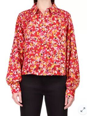 Sanctuary Women's Floral Long Sleeve Blouse